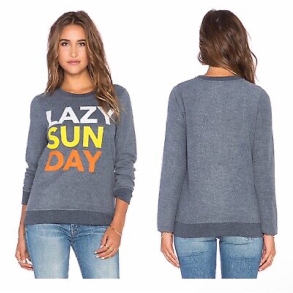 New authentic Chaser designer Lazy Sunday cozy sweatshirt from Revolve sz M & L
